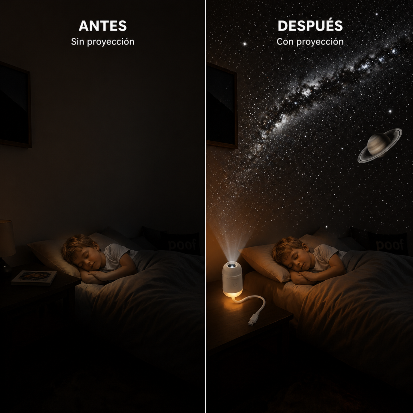 NebulaLux™ – Proyector Estelar 2 en 1 HD Con Infinitas Proyecciones