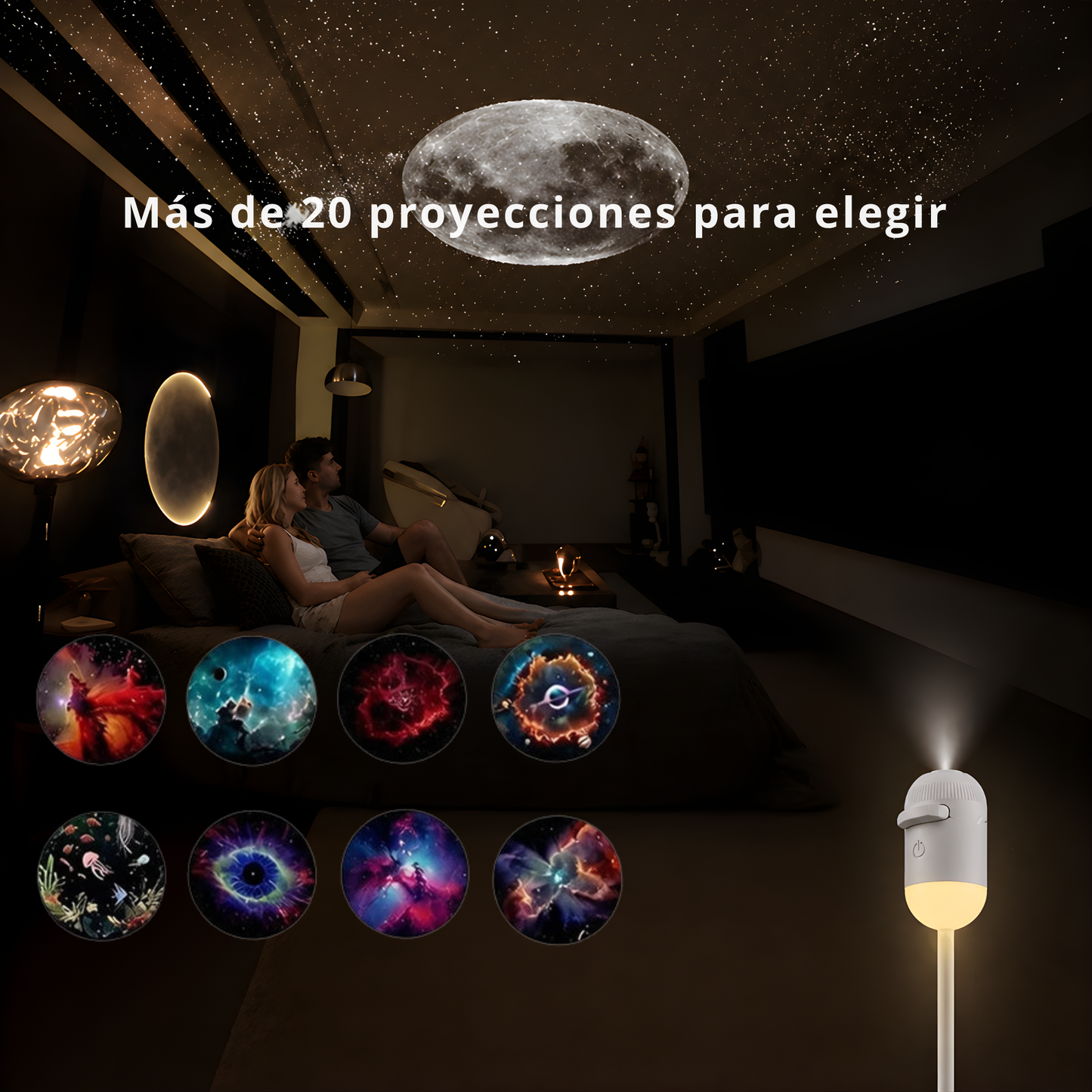 NebulaLux™ – Proyector Estelar 2 en 1 HD Con Infinitas Proyecciones